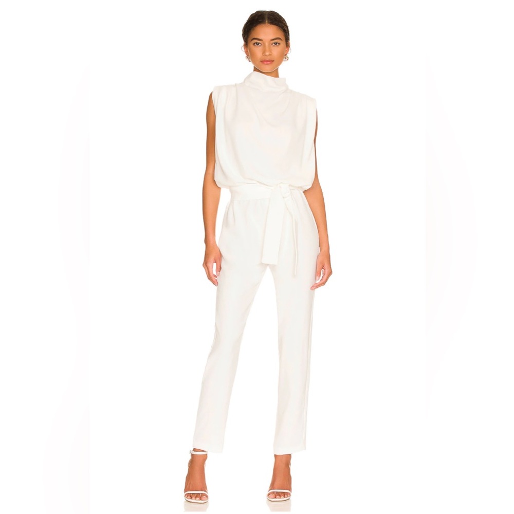 Amanda Uprichard X REVOLVE Fabienne Jumpsuit in Ivory  *missing belt*